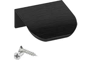 SOTECH Möbelgriff Blankett Tommy schwarz gebürstet 40 mm Griffleiste zur Montage an der Frontinnenseite inkl. Befestigungsschrauben