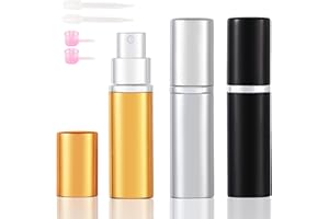OBSGUMU 10ml Perfume Travel Bottle, 3pcs Perfume Atomiser Refillable, Spray Bottles, Portable for Travel Holiday Women Man