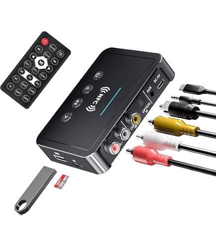 Adaptateur Bluetooth, audio stéréo, sans fil, compatible avec NFC et Bluetooth V5.0, système de streaming, émetteur-récepteur pour TV-PC, haut- parleur de voiture, casque Adaptateur Bluetooth, audio stéréo, sans fil, compatible avec NFC et Bluetooth V5.0, système de streaming, émetteur-récepteur pour TV-PC, haut- parleur de voiture, casque