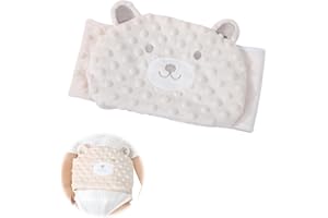 Yotlein Bouillotte Bebe Anti Colique, Doublure en Haricot Rouge, Coussin Chauffant Micro Onde Bouillotte, Velcro Réglable, Contre Les Coliques et Les Douleurs Abdominales - pour Bébé