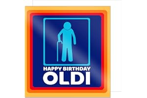 Edition Seidel Kwadratowa kartka urodzinowa premium z kopertą. Kartka z życzeniami Happy Birthday, kartka urodzinowa, humor zabawny mężczyzna Oldi (GQ104)