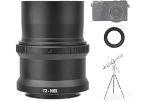VBESTLIFE T2-NEX-Teleskop-Kameraobjektivadapter, 2-Zoll-T-Mount-Astronomie-Teleskopobjektiv für die spiegellose Sony NEX-Mount-Kamera