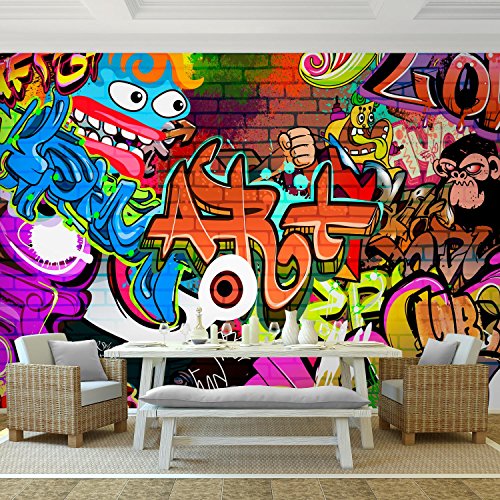 Fototapete Graffiti 352 x 250 cm – Vliestapete – Wandtapete – Vlies Phototapete – Wand – Wandbilder XXL – !!! 100% MADE IN GERMANY !!! Runa Tapete 9068011a - 2
