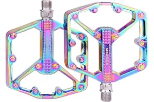 GLOBAL-DAILY Bicycle Pedals，Bike Pedals Sets 9/16 Non-Slip Aluminum Replacement Pedals For Road/Mountain Bmx Mtb Spin Bike