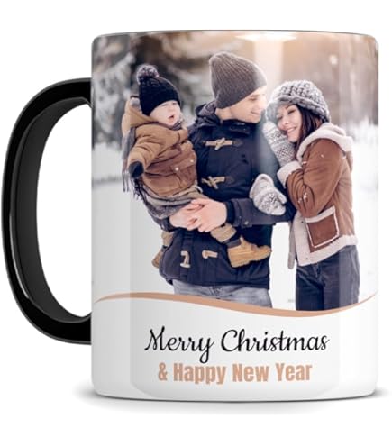 Tasse Personnalisable Avec Votre Photo Ou Texte - Céramique Noire - 325 Ml - Passe Micro-ondes Et Lave-vaisselle - Sans BPA