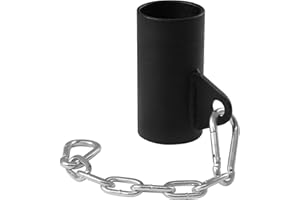 Yes4All KKTV Deluxe T-Bar Row Platform – Full 360° Swivel & Easy to Install – Fits 2.5 cm Standard and 5 cm Olympic Bars, E. Black Single Eyelet