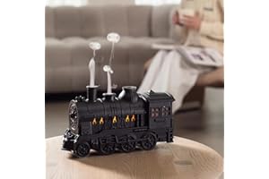 MENDUNER Ätherisches Öl Diffusor & Luftbefeuchter｜300ml Tank｜Zug Design & 2 Lichtmodi｜Luftbefeuchter mit Fernbedienung für Schlafzimmer, Büro, Desktop｜Geschenkidee