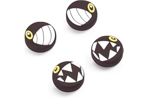 Switch Joystick Kappen Kompatibel mit Nintendo Switch/OLED/Lite Controller Zubehör, PALPOW Niedliche Silikon Switch Knöpfe Thumb Grip Caps, 4 Stück - Farigiraf/Girafarig Braun