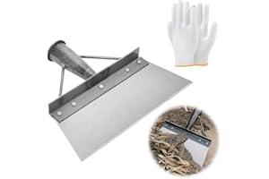 DAJILI Multifunctional Cleaning Shovel, Stainless Steel Garden Cleaning Shovel Flat Shovel, Snow Shovel Garden Scraper, Farm Weeding Tool for Garden Farmhouse Yard Cleaning(25CM)