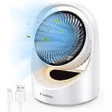 m zimoon Ventilatore da Tavolo Potente e Silenzioso, Ventilatore di Circolazione Dell'aria USB Portatile, Oscillante, Regolab