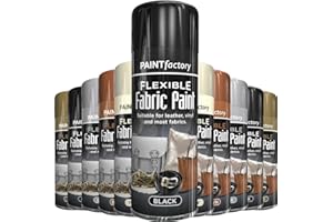 AlezyB 1 x Flexible Fabric Black 200ml, Spray Paint Leather Vinyl Textile Clothes Fast Drying