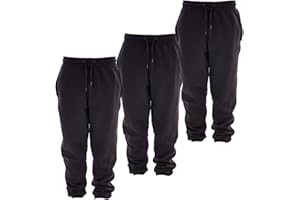 Keanu Regular Fit Kids Joggers - Super Soft Jogging Bottoms with Brushed Fleece Lining - Lounge Pants Gym Joggers Boys Girls School Uniform - Kids Sizes 5-14 Years - Available in 2 or 3 Pack