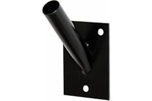 KeyMet GmbH Soporte para mástil de bandera, soporte de pared para bandera, doble soporte, negro (1, negro con 1 compartimento)