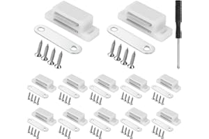 Ainiv Aimants D'armoire Loquet de Porte D'armoire, 12PCS Aimants D'armoire en Acier Inoxydable Puissants pour cuisine Salle de Bain Placard Armoire Fermetures de Placard Loquet Tiroir Porte D'armoire