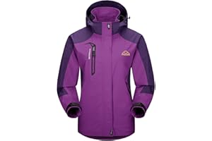 YSENTO Damen Outdoor Wanderjacke Wasserdicht Übergangsjacke Leicht Atmungsaktie Regenjacke Funktionsjacke mit Abnehmbarer Kapuze