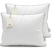 DON ALGODON - Fibre and Memory Foam Pillow Pack of 2 75 cm - Extra Soft Premium Fabric Removable Cover with Zip - Memory Foam