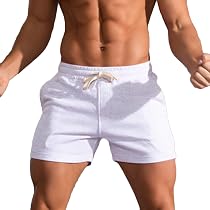 Shorts De Sport Homme Coton - Confortable Avec Poches Et Taille Élastique - Idéal Pour Jogging, Fitness Et Sport D'Été