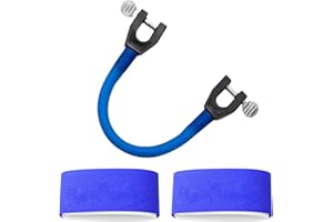 BASTOUR 1 connecteur de pointe de ski pour enfants, 2 bandes de fixation de ski, aide à la formation de ski, connecteur de pointe de ski, connecteur de ski portable, aide à l'entraînement de ski, accessoires