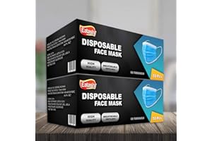 EATASTY Disposable Blue Face_mask | Breathable Triple Layer Mouth Cover with Elastic Ear loops| UK Seller