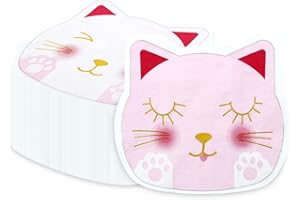 XJLANTTE 100Pcs Cat Napkins, 10.2 x 11.4 Inches Cute Kitty Party Napkins, Pink White Paw Print Paper Napkins, Cat Birthday Decorations Kitten Napkins for Kids Pet Cat Birthday Party Supplies