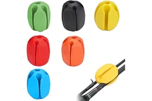 Butyeak Canne à pêche Portable à Balle Fixe, Canne à Pêche Balle Fixe, 6 Pièces Portable Clip de Canne à Pêche, Fixation de Protection pour Canne à Pêche, Balle de Fixation de Canne à Pêche Portable