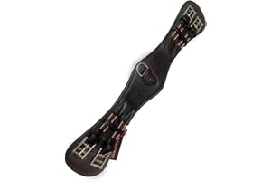 Equipride - Sottopancia da dressage super morbida, 100% pelle di vitello inglese, 75 cm, colore: Marrone