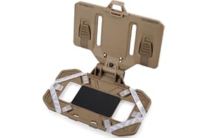 WYNEX Soporte Táctico para Portaplacas Fundas de Chaleco con MOLLE Accesorios para Cartera de Móvil Soporte para el Pecho para Teléfonos con Pantalla de 4.7" a 6.7".