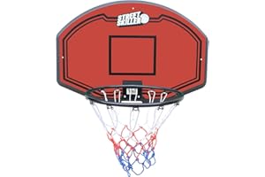 ‎STREET SKILLER STREETSKILLER Basketballkorb mit 43 cm Durchmesser, Board, geflochtenem Basketballnetz und Wandhalterung, inklusive Montagezubehör. Für Kinder und Erwachsene, Innen- und Außenmontage