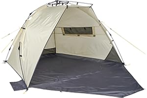 ‎UQUIP Uquip Strandmuschel Speedy Boulder I 150 x 115 x 200 cm I UPF 50+ Strandzelt zum Schutz vor Sonne, Wind & Regen I tragbares Beach Zelt mit Quick-Up System I ideal für Strand, Camping & Picknick