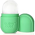 GLOW CUBE Ice Roller For Face Eyes and Neck To Brighten Skin & Enhance Your Natural Glow/Reusable Facial Treatment to Tighten & Tone Skin & De-Puff The Eye Area (Green)