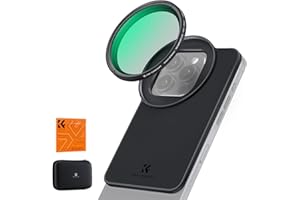 K&F Concept Magnetischer Polfilter 67mm, 67mm Variablem ND2-32 Filter, mit 6,7 Zoll Telefonfilter-Montageadapter, Objektivfilter-Montageadapter, kompatibel mit iPhone 16/15/14 Pro Max, 16/15/14 Plus