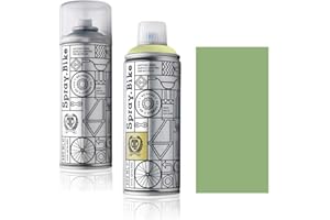 Fahrrad Lackspray in versch. Farben - Keine GRUNDIERUNG notwendig - Acryllack/Lack Spray in 400 ml Spraydose, Matt- und Klarlack Optik möglich (Khakigrün Royal Oak, Klarlack Set)