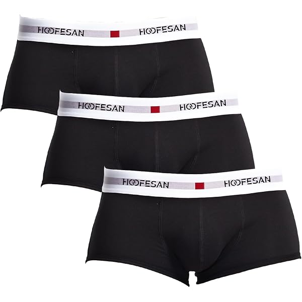 Buffalo Herren Boxershorts 4er-Pack – Hipster, Schwarz, Baumwolle-Stretch, Low Rise, Größe L