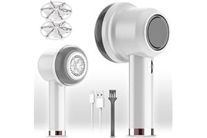 GBARAN Levapelucchi, Levapelucchi Elettrico ricaricabile con 2 lama da barba di ricambio, Rasoio portatile per lanugine in tessuto per vestiti, mobili, biancheria da letto, moquette