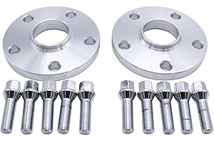 YUCHENSHLP 2Pcs 15mm Thickness 5X112 PCD Hub Centric Wheel Spacers M14x1.25 Adaptors Centre Bore 57.1mm fits for VW AUDI