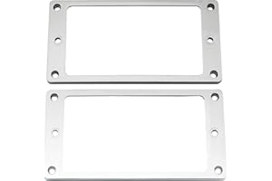 Musiclily Contours Métal Micros Humbucker Plate pour Guitare électrique, Chome(Lot de 2)