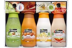 Cottage Kit Voyage - Gel Douche Gommage + gel Douche Lait + Lait Corps Hydratant + Shampoing Doux - 97% d'ingrédients d'origine naturelle - 4 * 50ml