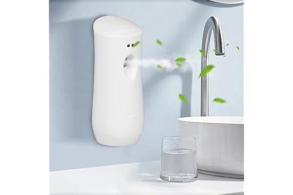 300 ml doftspray automatiskt, rumsdoft uppfriskare automatiskt med timer luftfräschare automatiskt, rumsspray luftfräschare automatiskt för hem, badrum, hotell, kontor (vit, standard)