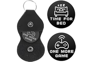 Cobee Funny Destiny Flip Coins, Doppelseitige Gaming Neuheitsmünze, One More Game/Go To Bed Pocket Hug Token mit Leder Schlüsselanhänger Edelstahl Entscheidungsträger Münze Geschenke für Freund