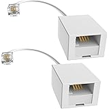 BT Telephone Socket Adapter Cable BT to RJ11 2 Pack, Ancable BT Female to RJ11 Male 4 Wire Plug 6P4C Cable Adapter Landline P