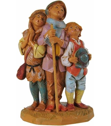 Pastore 154 - Statue Fontanini cm 12 - Pastore soldato con pergamena
