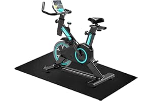 Bibykivn Tapis Home Trainer, 6mm PVC Tapis de Protection de équipement de Fitness, pour Tapis de Course/Tapis de Marche/Banc de Musculation/Vélo d'exercice, Tapis de Protection Robuste
