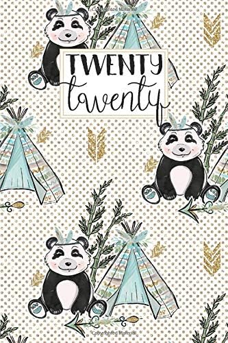 2020: Diary A5 Week to View on 2 Pages | Horizontal Weekly Planner Journal | Turquoise & Gold Boho Panda (2020 Weekly Diaries)