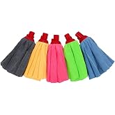 Havlu Mop Başlığı &ndash; Mikrofiber, S&uuml;per Emici, Dayanıklı ve Renkli Temizlik Bezi (T&uuml;m Mop Saplarına Uyumlu), Karışık Renk