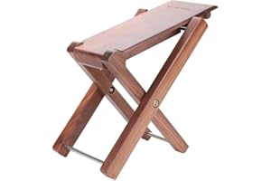 ‎DILWE Dilwe Holzgitarre Fußhocker Folding Einstellbare Gitarre Fußstütze Hocker Pedal Stand für Gitarrist Zubehör