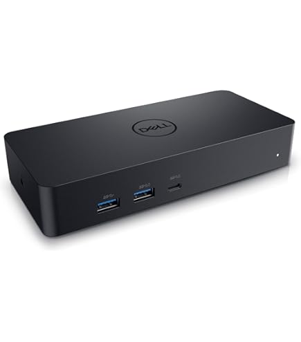 Dell D3100 USB 3.0 Ultra HD Triple Video Docking Station, Black 