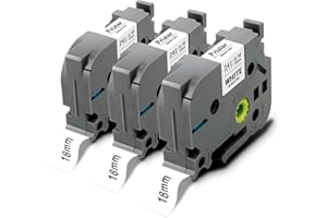 Pristar Kompatybilna taśma etykietowa zamiennik do Brother TZe-241 TZe241 taśma TZ TZ241 18 mm x 8 m czarna na białej laminowanej taśmie samoprzylepnej, do Brother PT 1830VP D400VP D400 P700 P750W D600VP H500 340