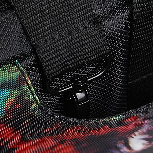 TaylorHe 15 / 15,6 Zoll Notebooktasche, Schultertasche für Notebook mit Muster , Laptoptasche mit Griff und Seitentaschen Laptop Bag blau / grün Blüte Baum - 6