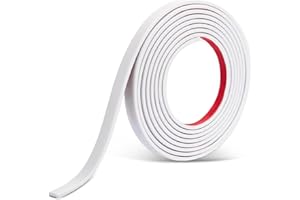 UTXN 3m weiße selbstklebende Zierleiste Wandleiste Zierleiste Einfassung Selbstklebende Zierleiste Streifen Flexibel abziehen und aufkleben Zierleiste für Decke Fenster Tische Ecken Zimmer Autos