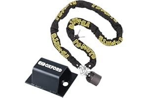 FD-MOTO 1.8M*10mm STEEL Heavy Duty Motorbike Chain Lock Padlock + Motorcycle Ground Anchor Lock (Sold Secure)